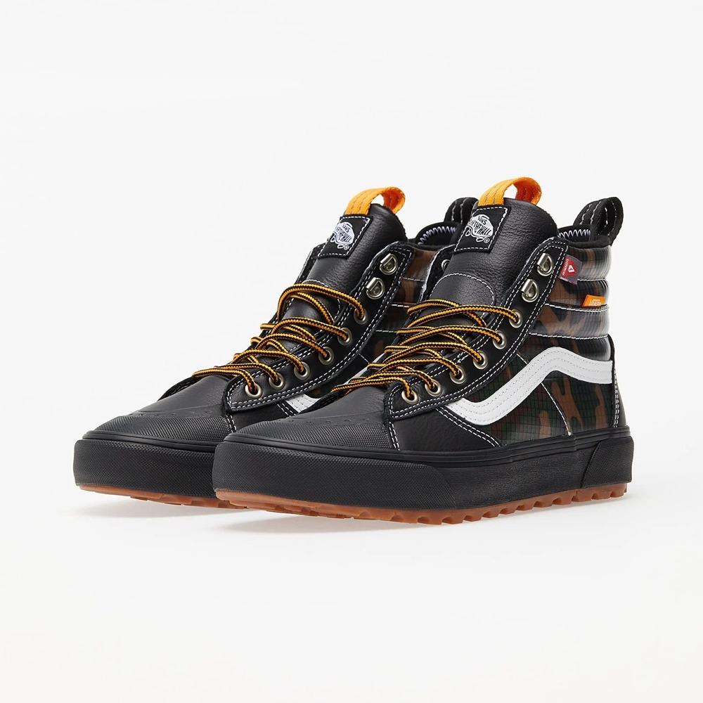 Vans Sk8-Hi MTE-2 Camo Black Leather Primaloft Mens 6.5 Womens 8.0 Boots